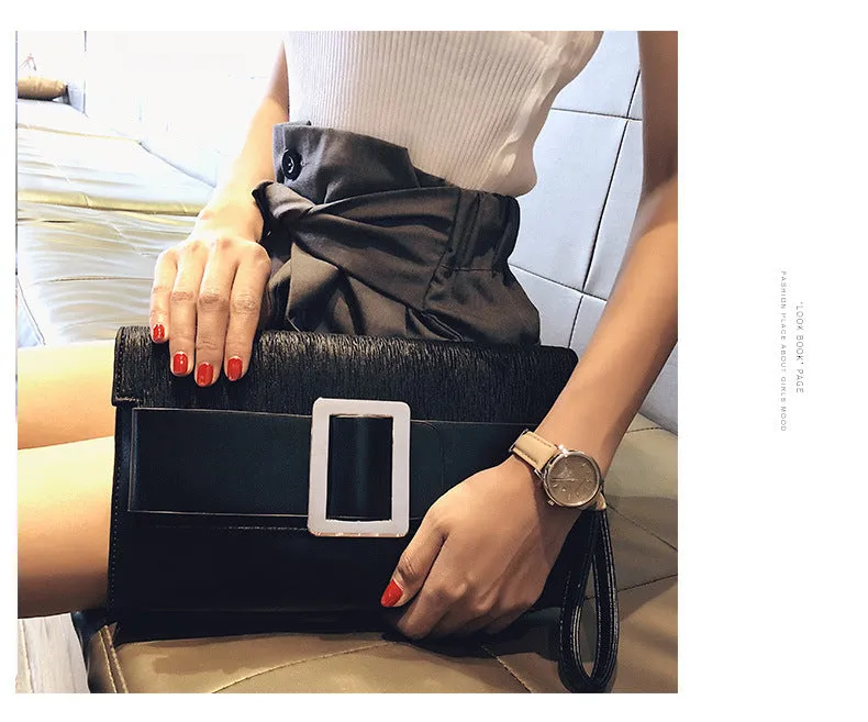Envelope Bag Contrast Color Chain Bag Ladies Clutch Bag