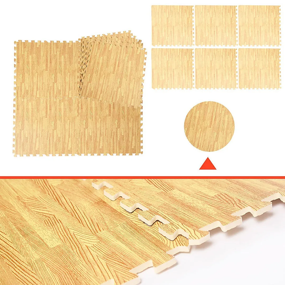 Eva Foam | Gym Flooring Puzzle Mats - Wood Style