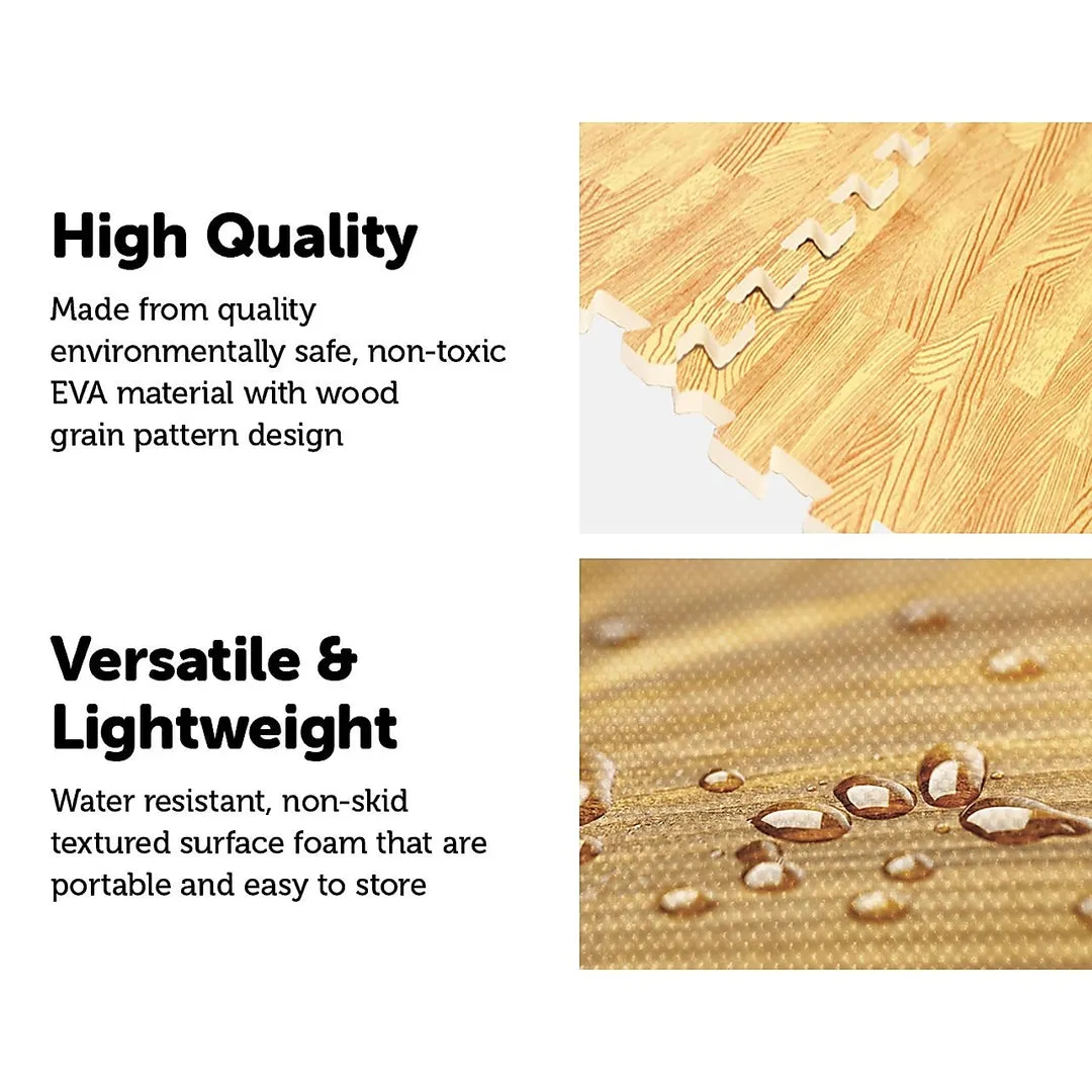 Eva Foam | Gym Flooring Puzzle Mats - Wood Style