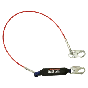 FallTech 8354LE 6' Leading Edge Cable Energy Absorbing Lanyard, Single-leg with Steel Snap Hooks (each)