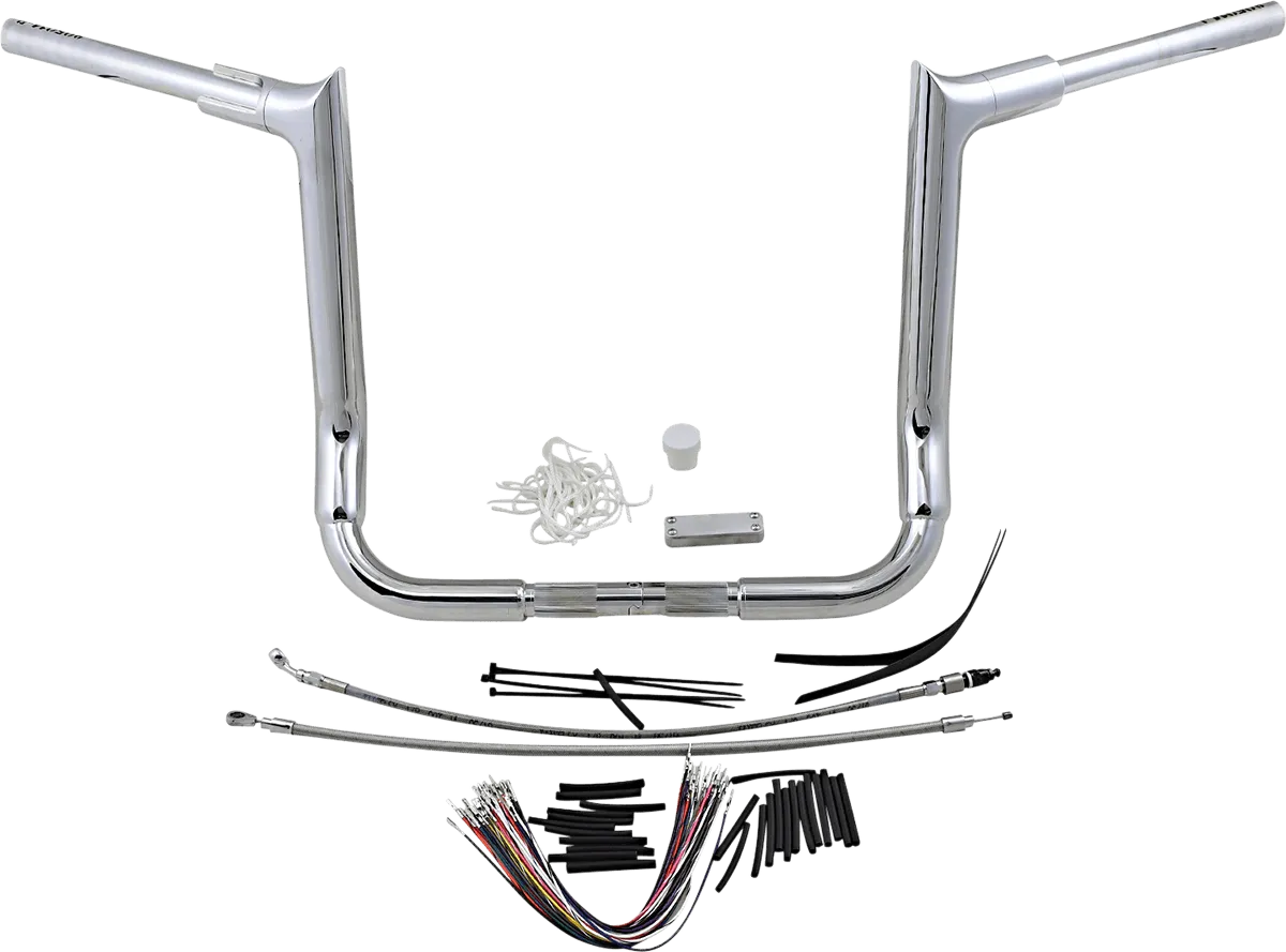 Fat Baggers, Inc. 809114 1-1/2in. EZ Install Pointed Top Handlebar Kit - Chrome