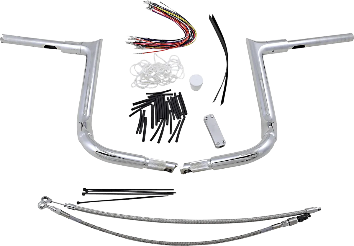 Fat Baggers, Inc. 809114 1-1/2in. EZ Install Pointed Top Handlebar Kit - Chrome