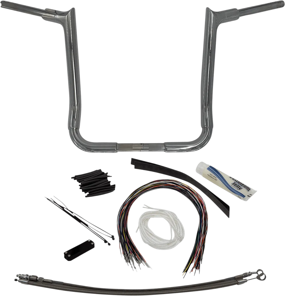 Fat Baggers, Inc. 809116 1-1/2in. EZ Install Pointed Top Handlebar Kit - Chrome
