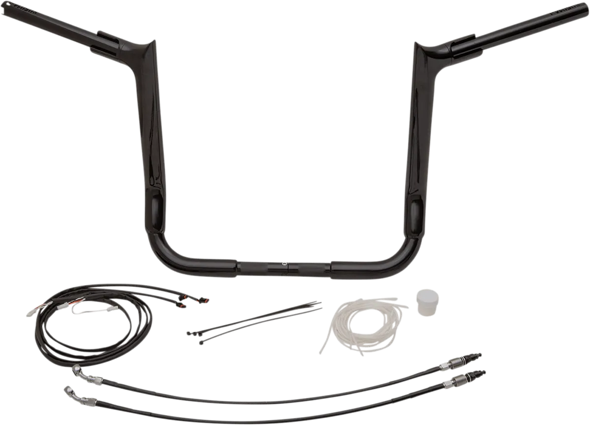 Fat Baggers, Inc. 809214-B 1-1/2in. EZ Install Pointed Top Handlebar Kit - Black
