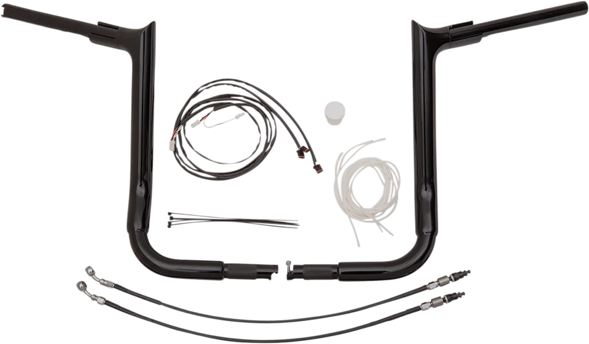 Fat Baggers, Inc. 809214-B 1-1/2in. EZ Install Pointed Top Handlebar Kit - Black