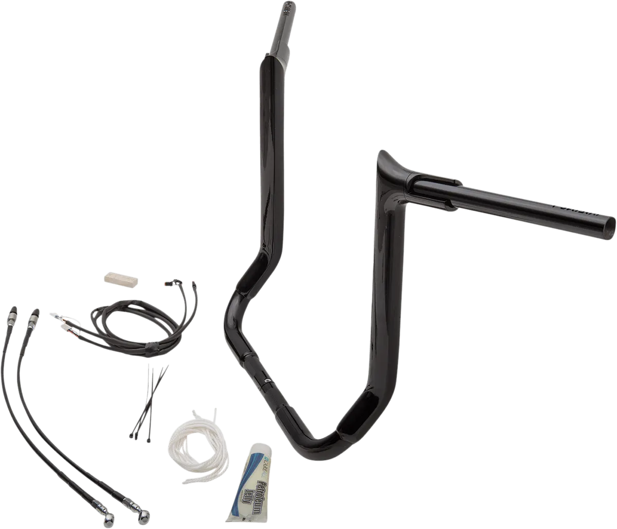 Fat Baggers, Inc. 809216-B 1-1/2in. EZ Install Pointed Top Handlebar Kit - Black