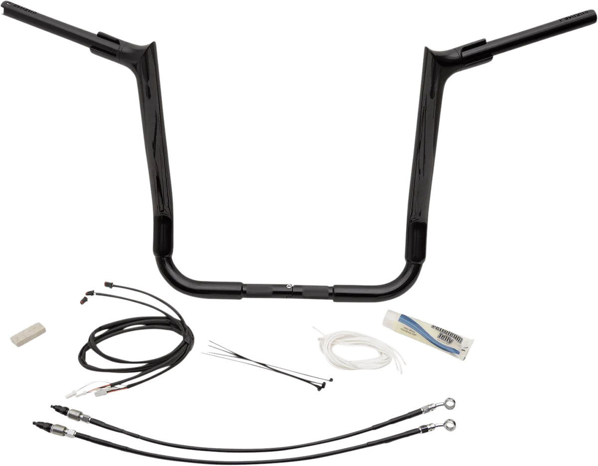 Fat Baggers, Inc. 809216-B 1-1/2in. EZ Install Pointed Top Handlebar Kit - Black