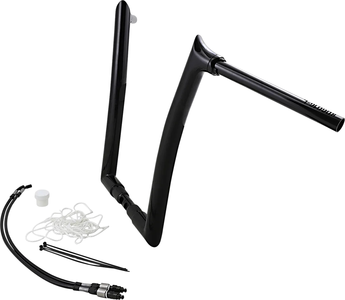 Fat Baggers, Inc. 809316-B 1-1/2in. EZ Install Pointed Top Handlebar Kit - Black