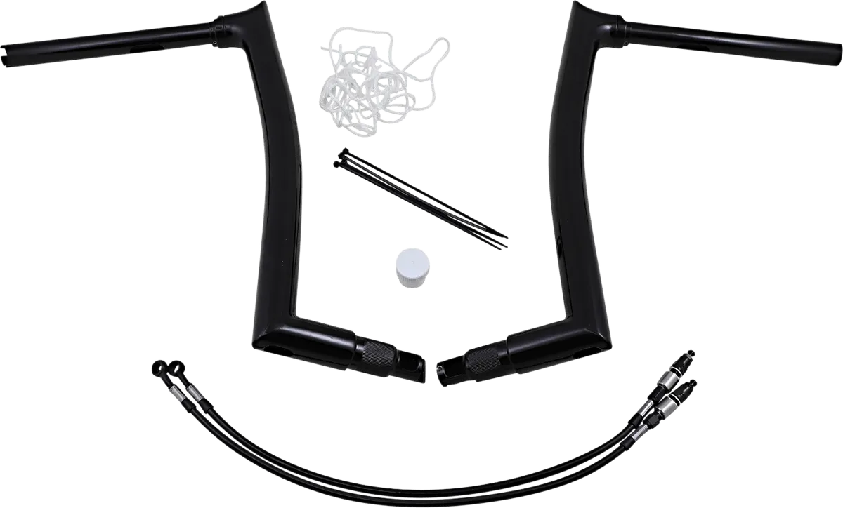 Fat Baggers, Inc. 809316-B 1-1/2in. EZ Install Pointed Top Handlebar Kit - Black