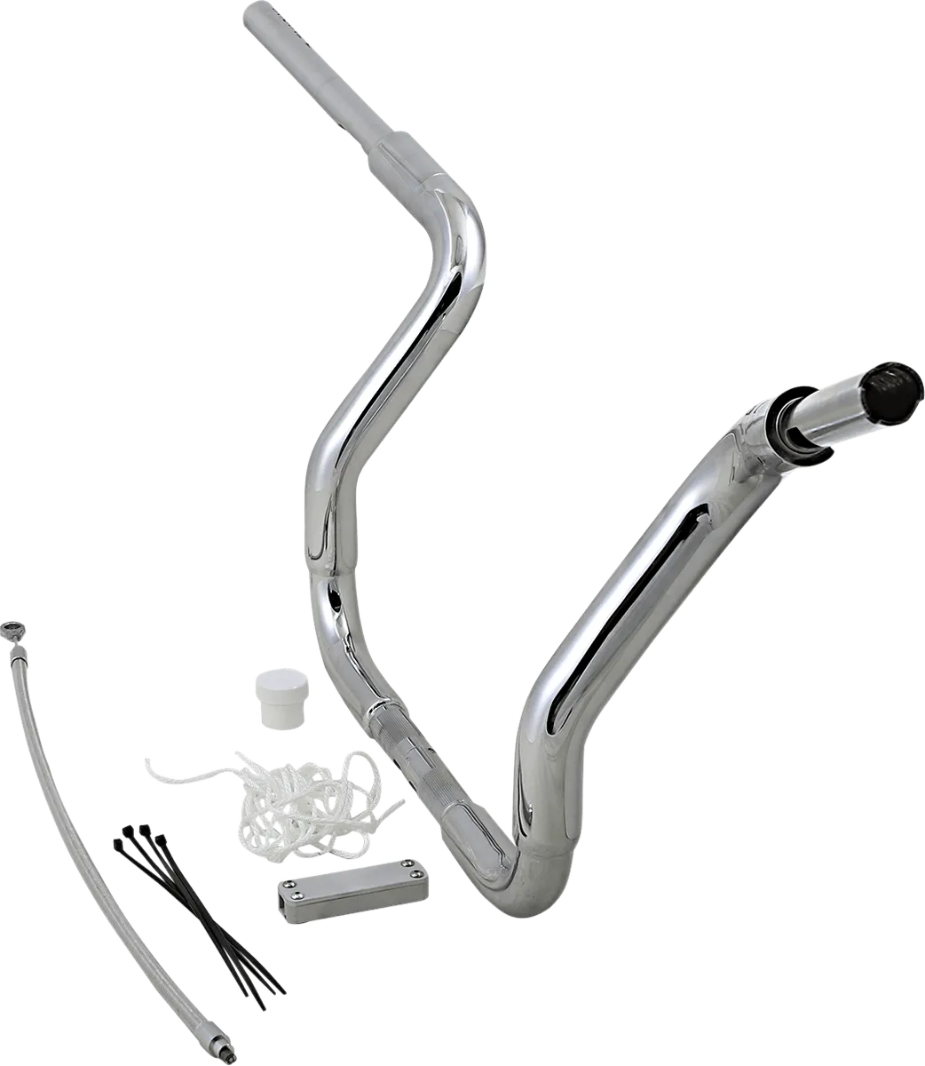 Fat Baggers, Inc. 809412 1-1/2in. EZ Install Pointed Top Handlebar Kit - Chrome