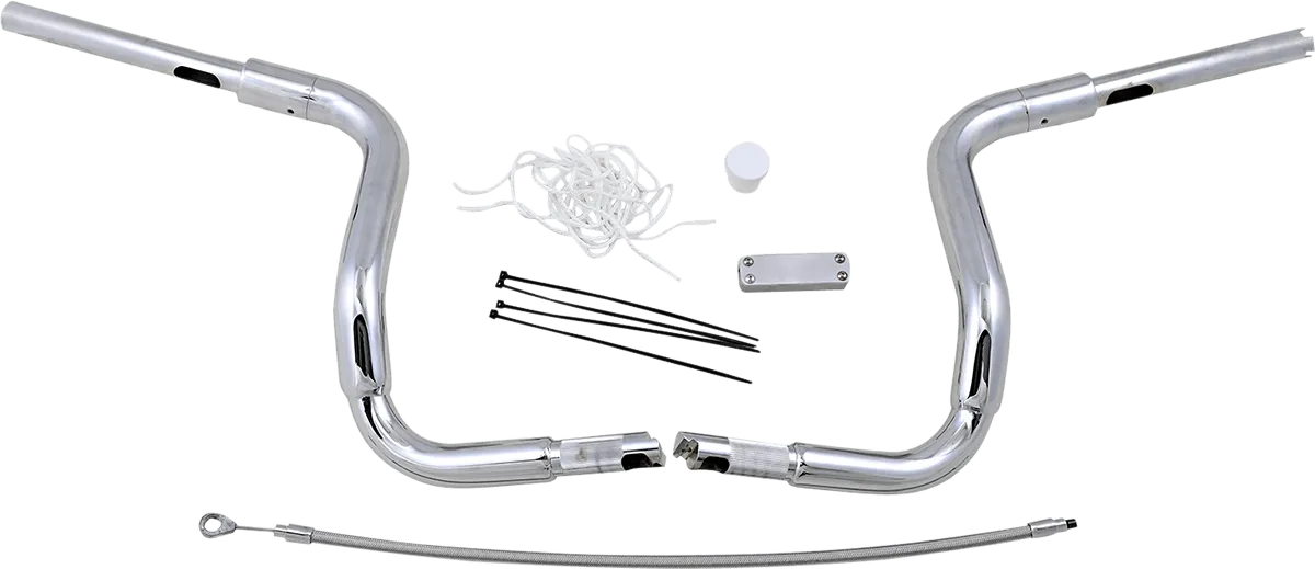 Fat Baggers, Inc. 809412 1-1/2in. EZ Install Pointed Top Handlebar Kit - Chrome