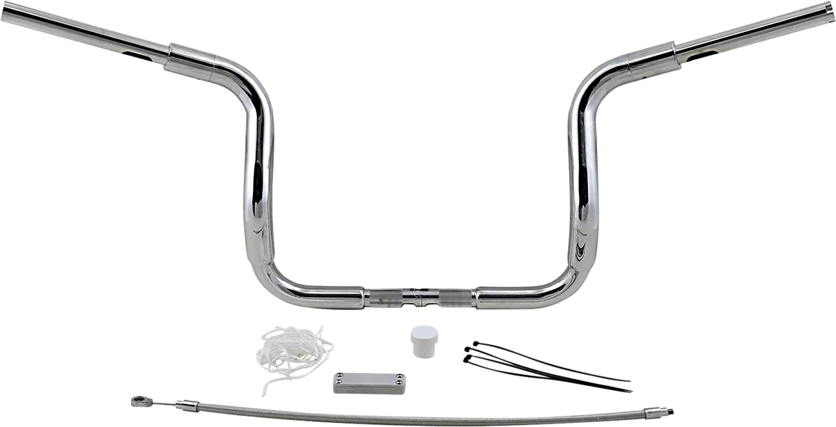 Fat Baggers, Inc. 809412 1-1/2in. EZ Install Pointed Top Handlebar Kit - Chrome