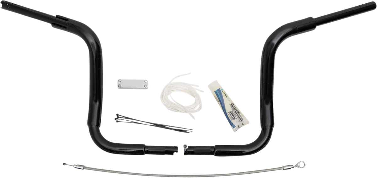 Fat Baggers, Inc. 809412-B 1-1/2in. EZ Install Pointed Top Handlebar Kit - Black