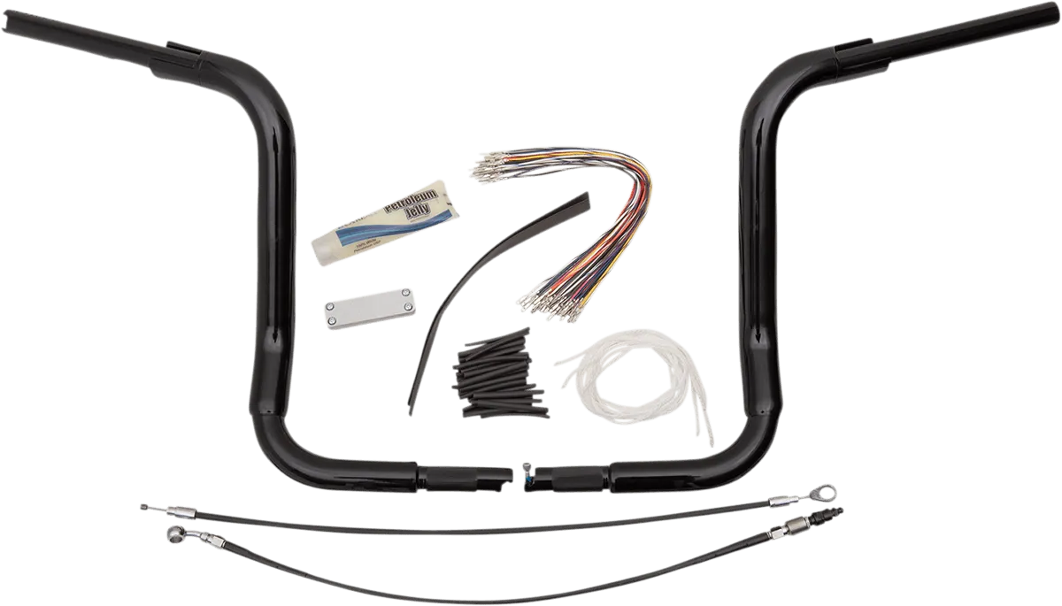Fat Baggers, Inc. 809414-B 1-1/2in. EZ Install Pointed Top Handlebar Kit - Black