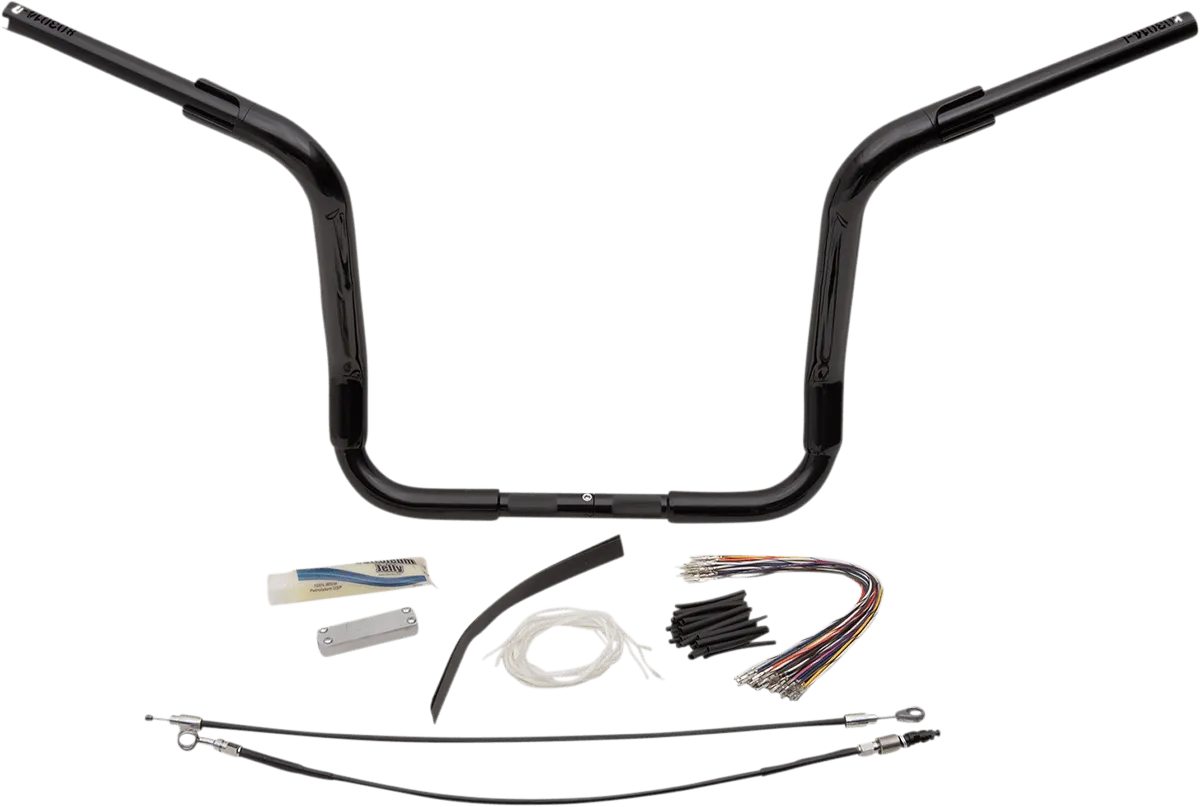 Fat Baggers, Inc. 809414-B 1-1/2in. EZ Install Pointed Top Handlebar Kit - Black