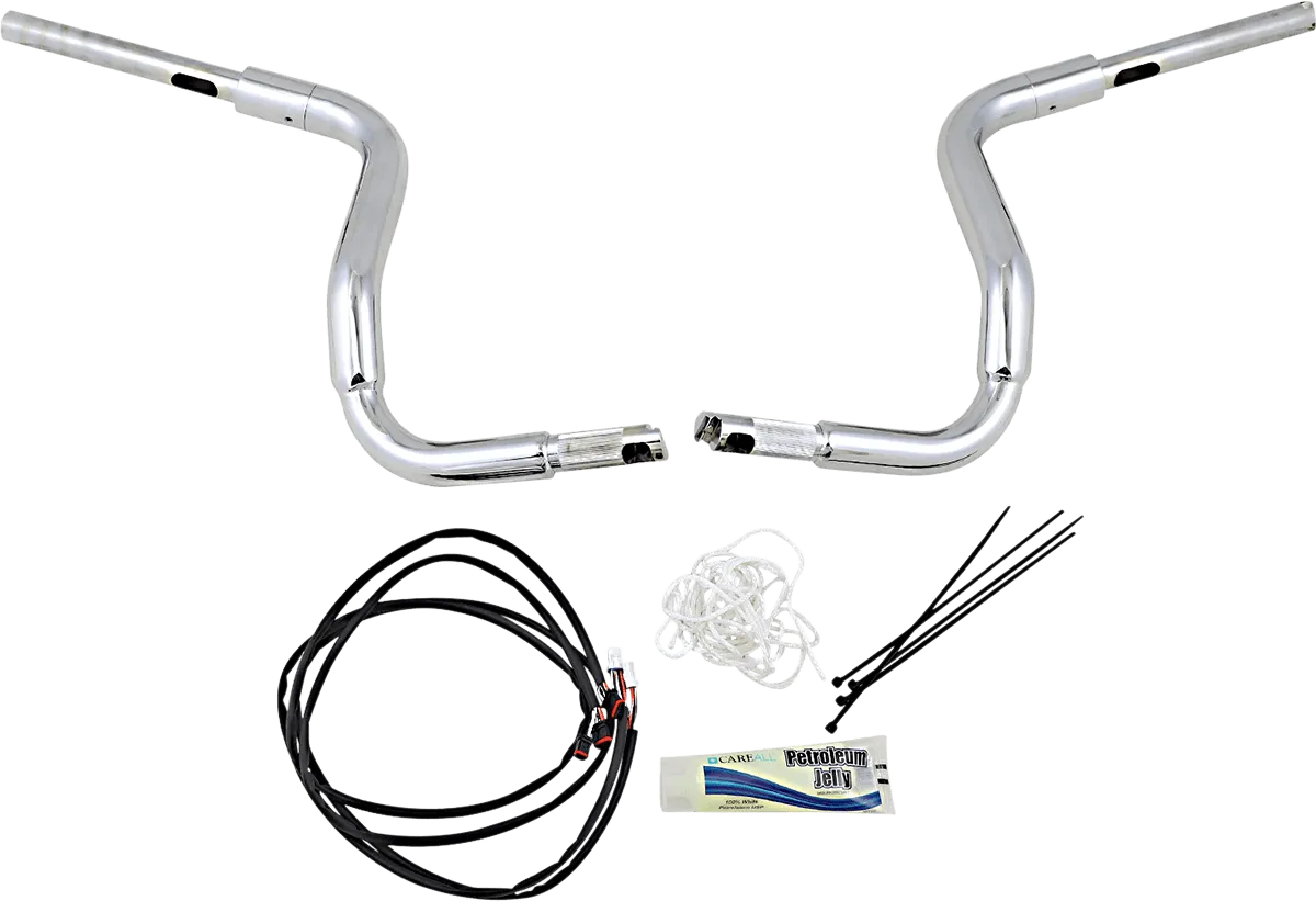 Fat Baggers, Inc. 809512 1-1/2in. EZ Install Pointed Top Handlebar Kit - Chrome
