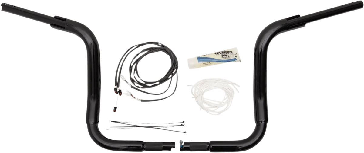 Fat Baggers, Inc. 809512-B 1-1/2in. EZ Install Pointed Top Handlebar Kit - Black
