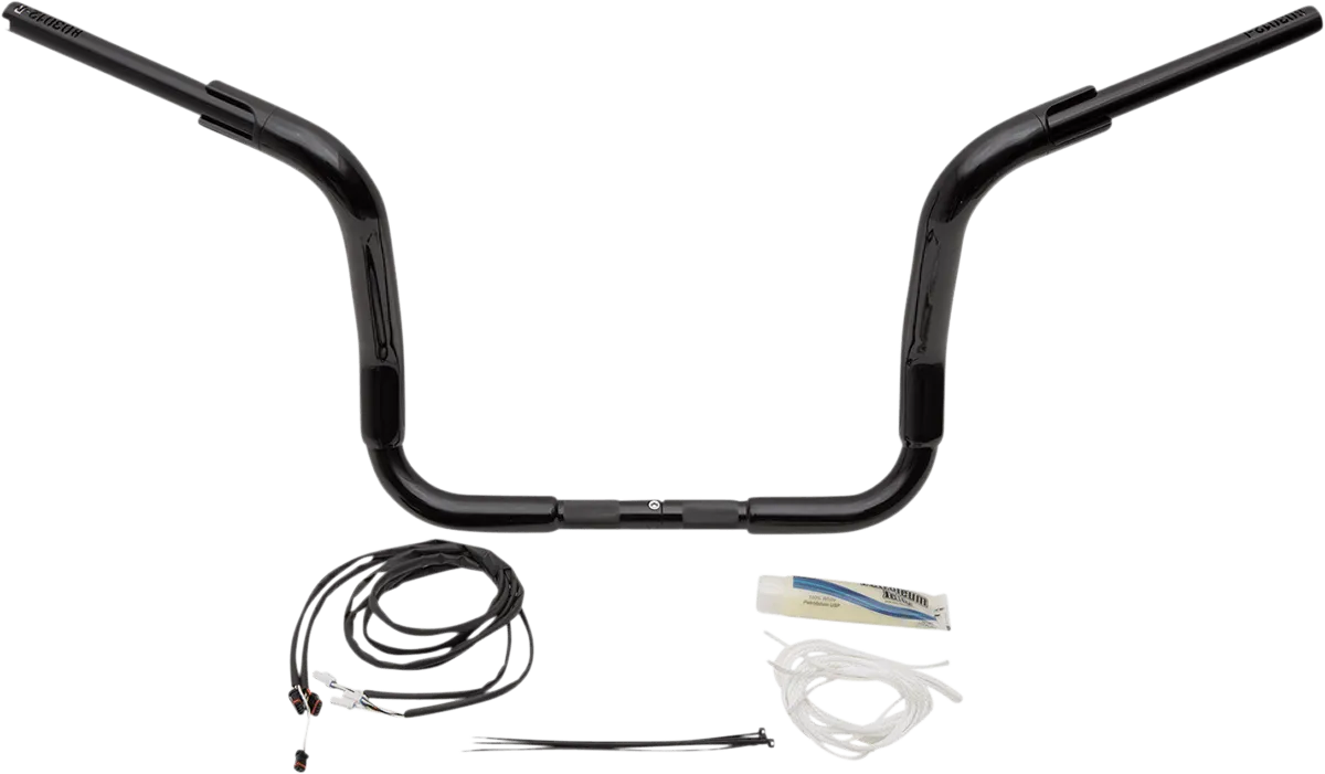Fat Baggers, Inc. 809512-B 1-1/2in. EZ Install Pointed Top Handlebar Kit - Black
