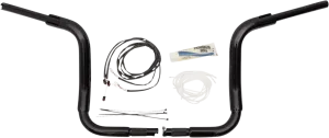 Fat Baggers, Inc. 809512-B 1-1/2in. EZ Install Pointed Top Handlebar Kit - Black
