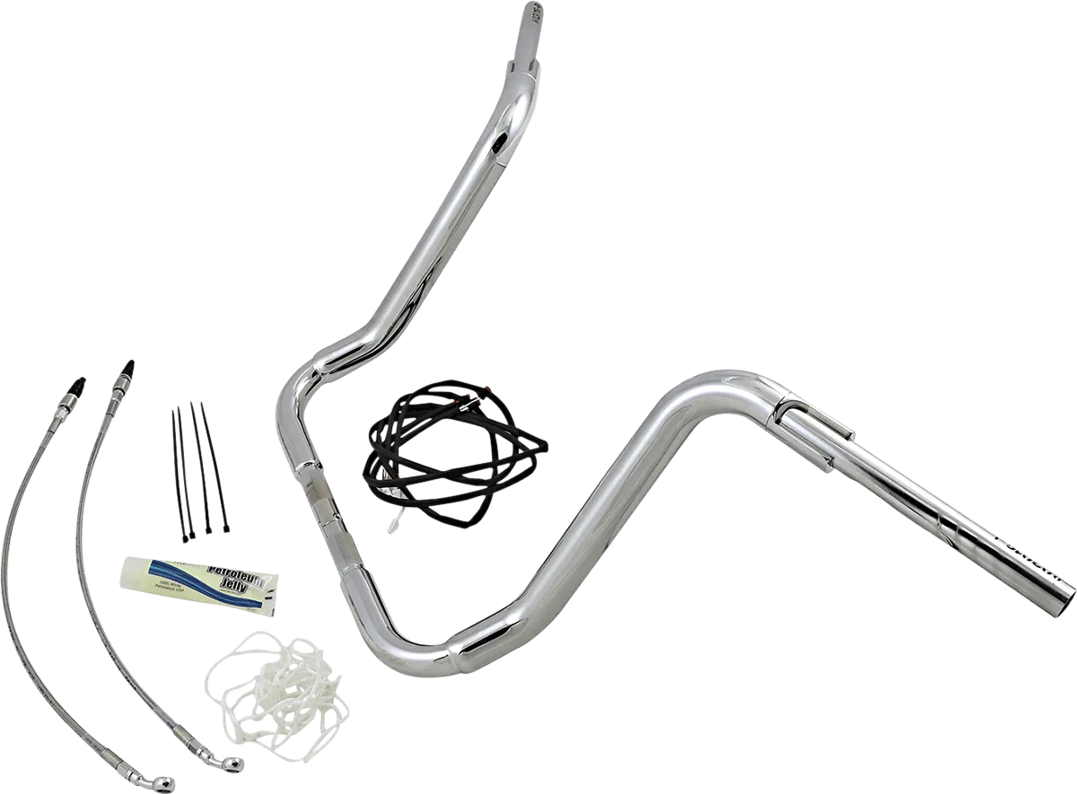 Fat Baggers, Inc. 809516 1-1/2in. EZ Install Pointed Top Handlebar Kit - Chrome