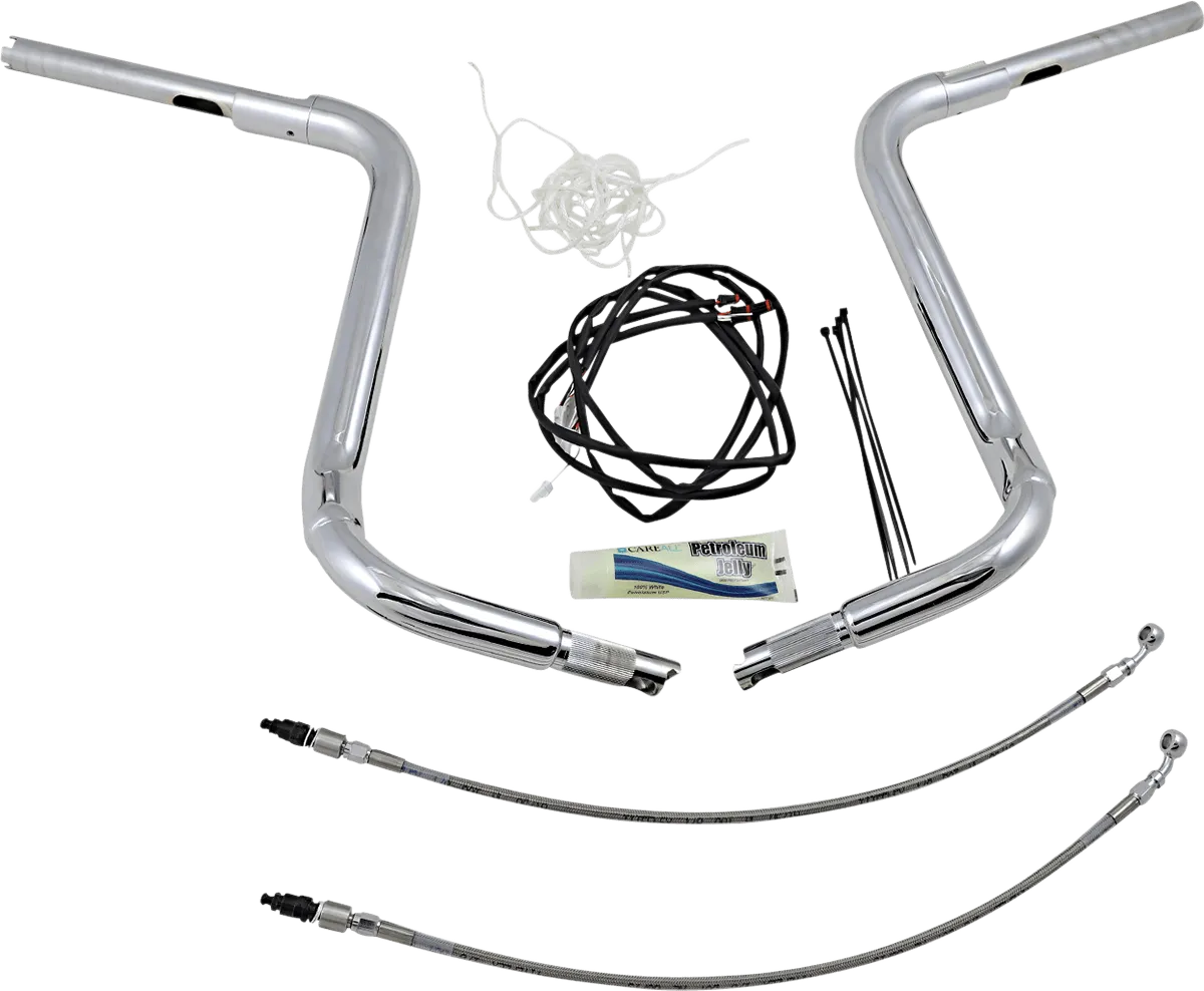 Fat Baggers, Inc. 809516 1-1/2in. EZ Install Pointed Top Handlebar Kit - Chrome