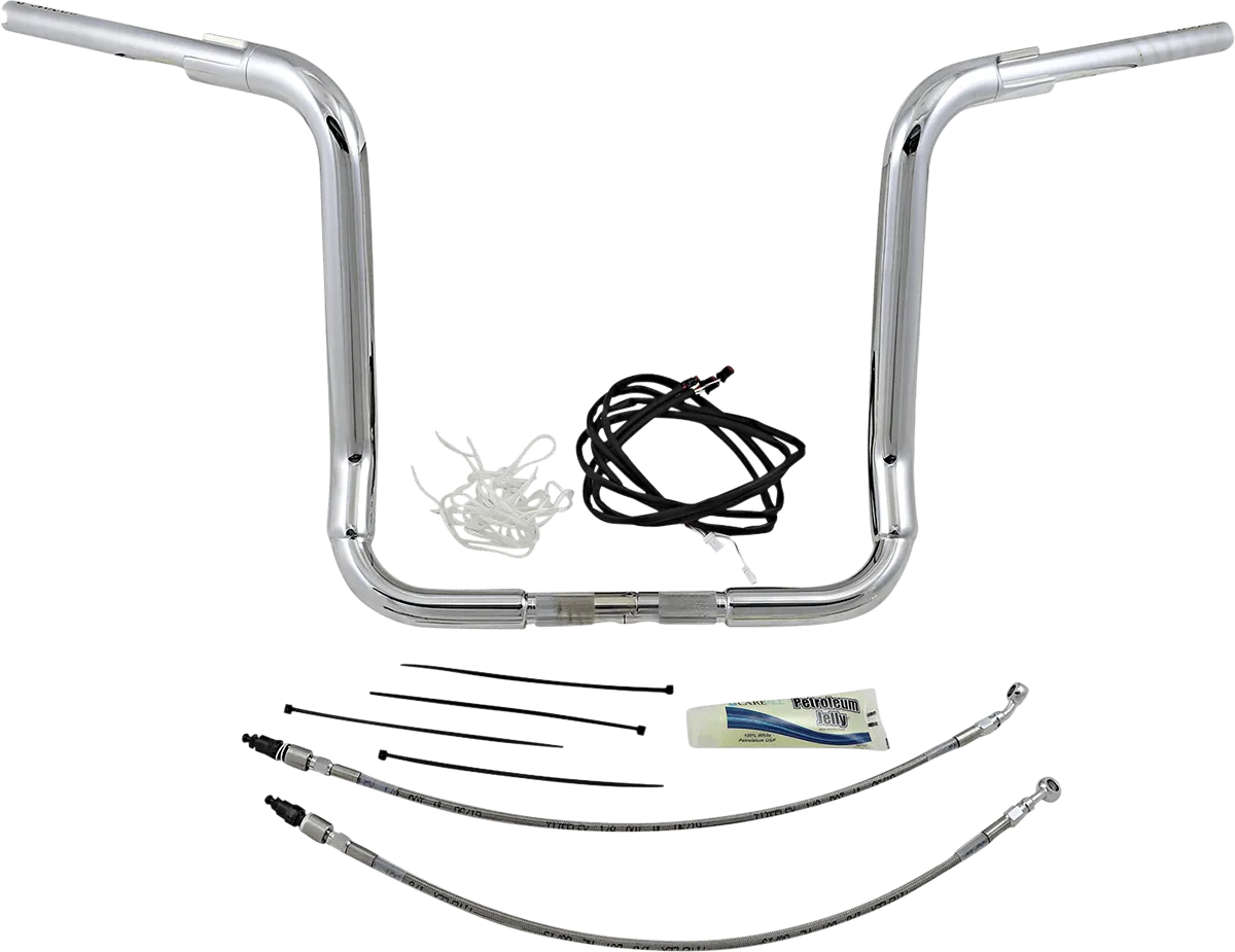 Fat Baggers, Inc. 809516 1-1/2in. EZ Install Pointed Top Handlebar Kit - Chrome