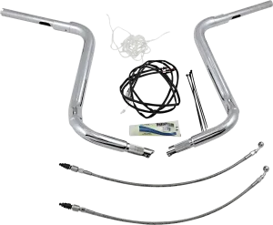 Fat Baggers, Inc. 809516 1-1/2in. EZ Install Pointed Top Handlebar Kit - Chrome