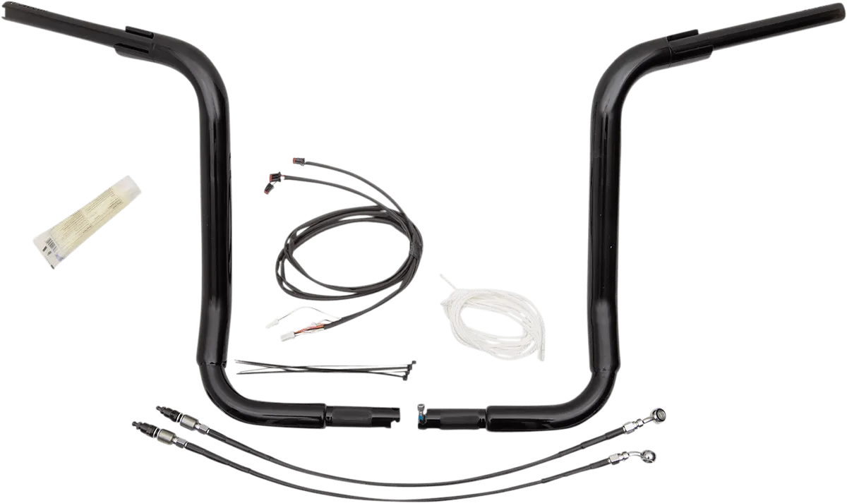 Fat Baggers, Inc. 809516-B 1-1/2in. EZ Install Pointed Top Handlebar Kit - Black