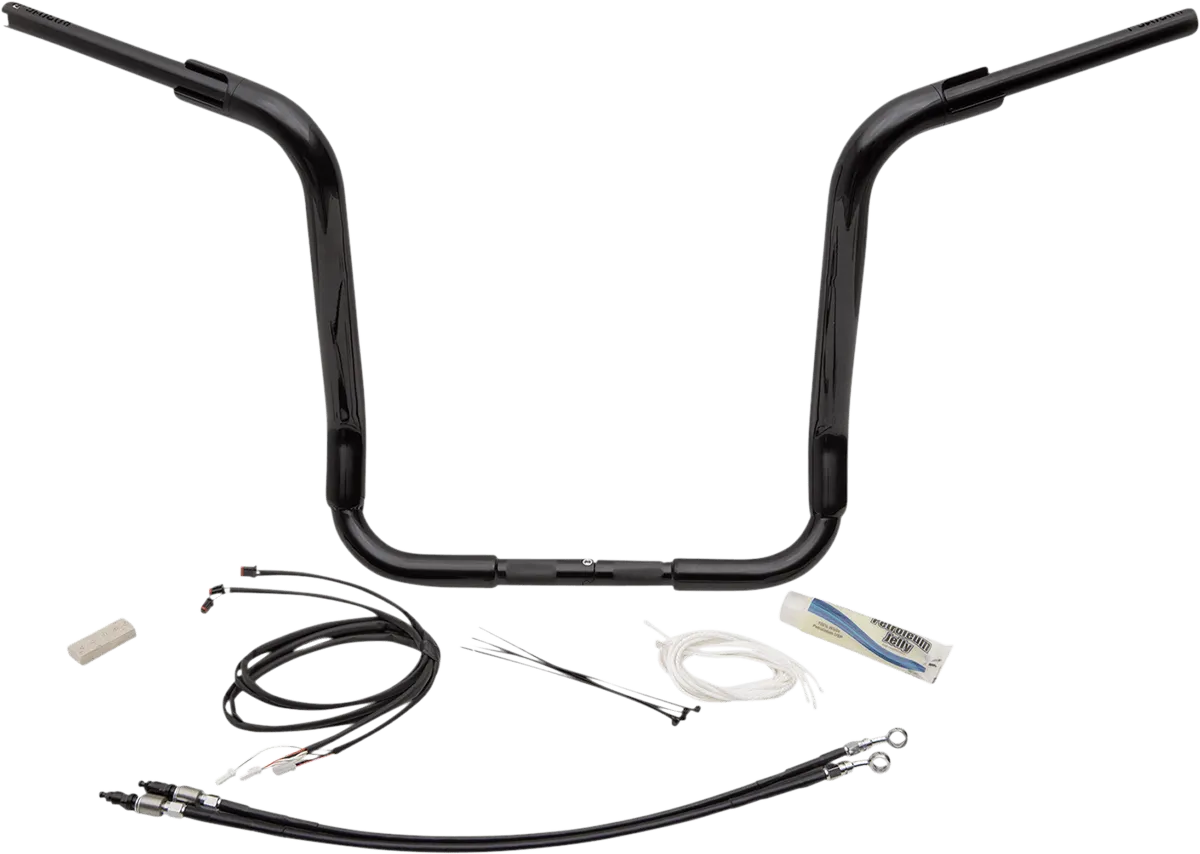 Fat Baggers, Inc. 809516-B 1-1/2in. EZ Install Pointed Top Handlebar Kit - Black