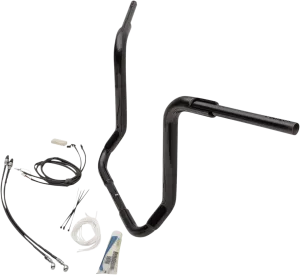 Fat Baggers, Inc. 809516-B 1-1/2in. EZ Install Pointed Top Handlebar Kit - Black