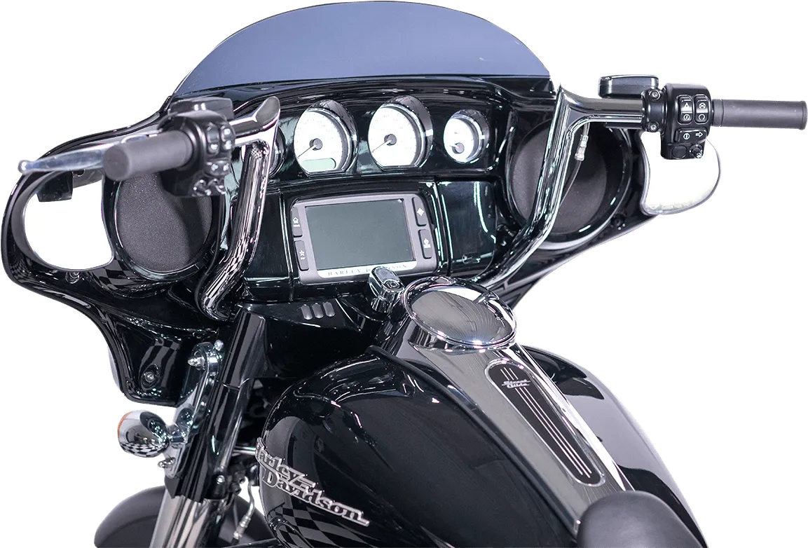 Fat Baggers, Inc. 909114 1-1/4in. EZ Install Handlebar Kit with Pointed Top Handlebars - Chrome