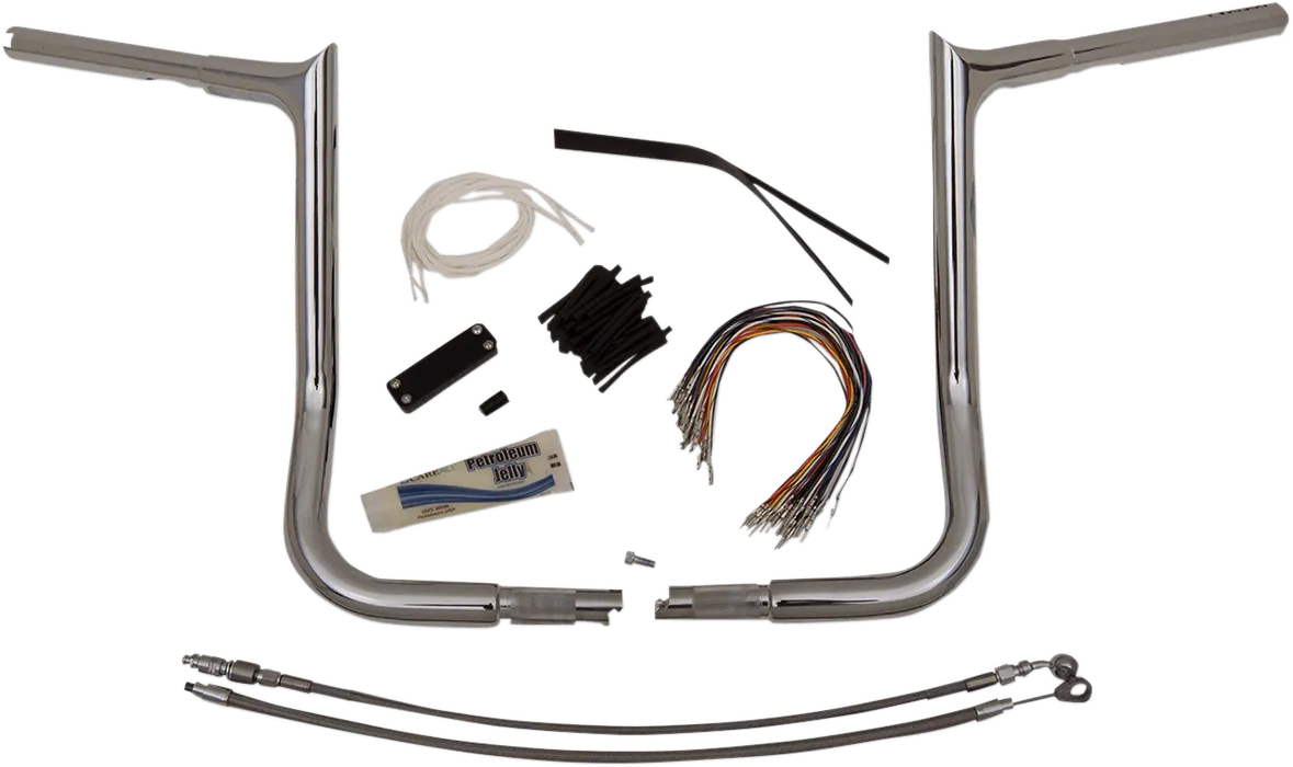 Fat Baggers, Inc. 909114 1-1/4in. EZ Install Handlebar Kit with Pointed Top Handlebars - Chrome