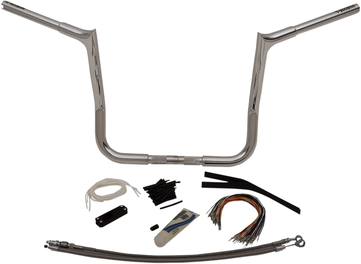 Fat Baggers, Inc. 909114 1-1/4in. EZ Install Handlebar Kit with Pointed Top Handlebars - Chrome