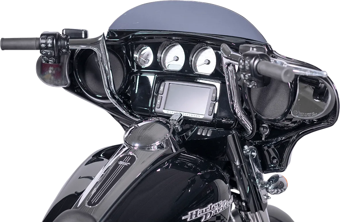 Fat Baggers, Inc. 909114 1-1/4in. EZ Install Handlebar Kit with Pointed Top Handlebars - Chrome