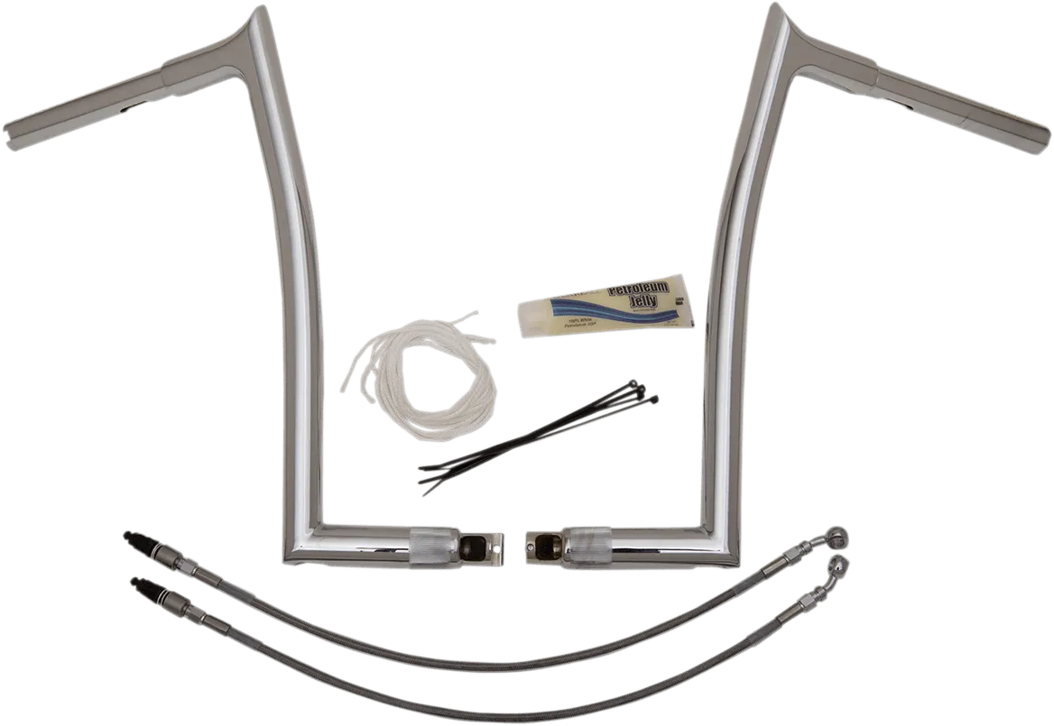 Fat Baggers, Inc. 909316 1-1/4in. EZ Install Handlebar Kit with Pointed Top Handlebars - Chrome