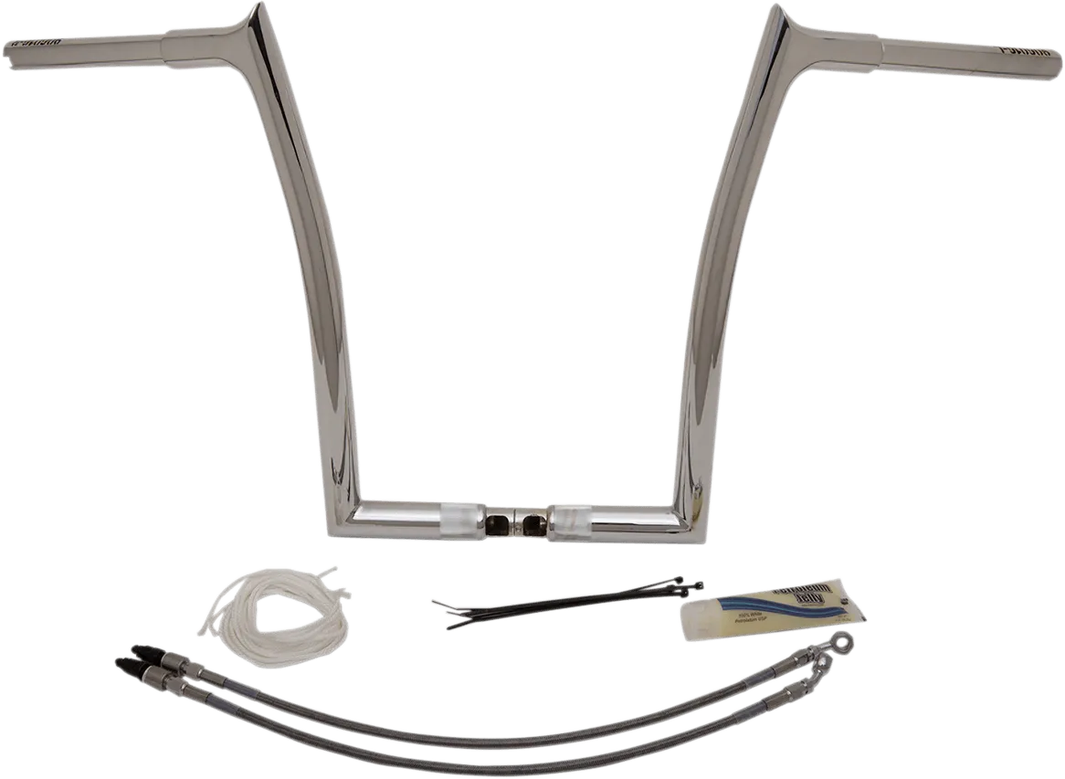 Fat Baggers, Inc. 909316 1-1/4in. EZ Install Handlebar Kit with Pointed Top Handlebars - Chrome