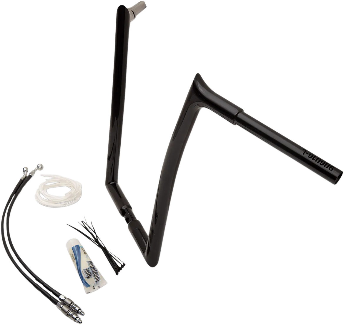 Fat Baggers, Inc. 909316-B 1-1/4in. EZ Install Handlebar Kit with Pointed Top Handlebars - Gloss Black