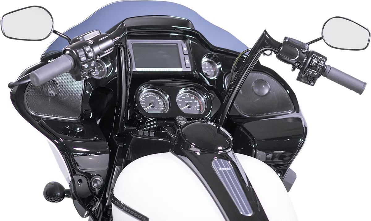 Fat Baggers, Inc. 909316-B 1-1/4in. EZ Install Handlebar Kit with Pointed Top Handlebars - Gloss Black
