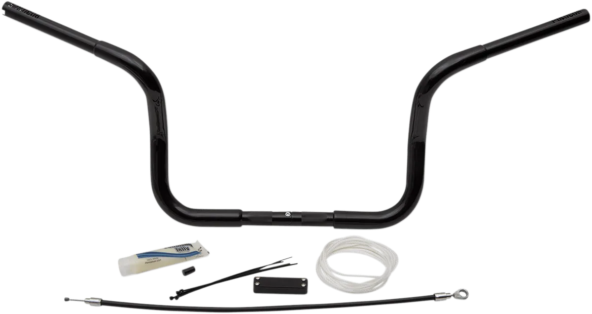 Fat Baggers, Inc. 909410-B 1-1/4in. EZ Install Handlebar Kit with Round Top Handlebars - Gloss Black