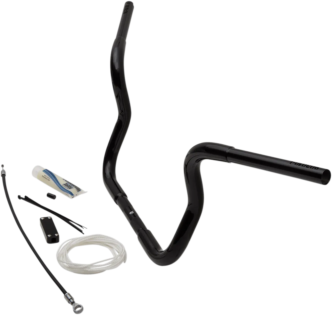 Fat Baggers, Inc. 909410-B 1-1/4in. EZ Install Handlebar Kit with Round Top Handlebars - Gloss Black