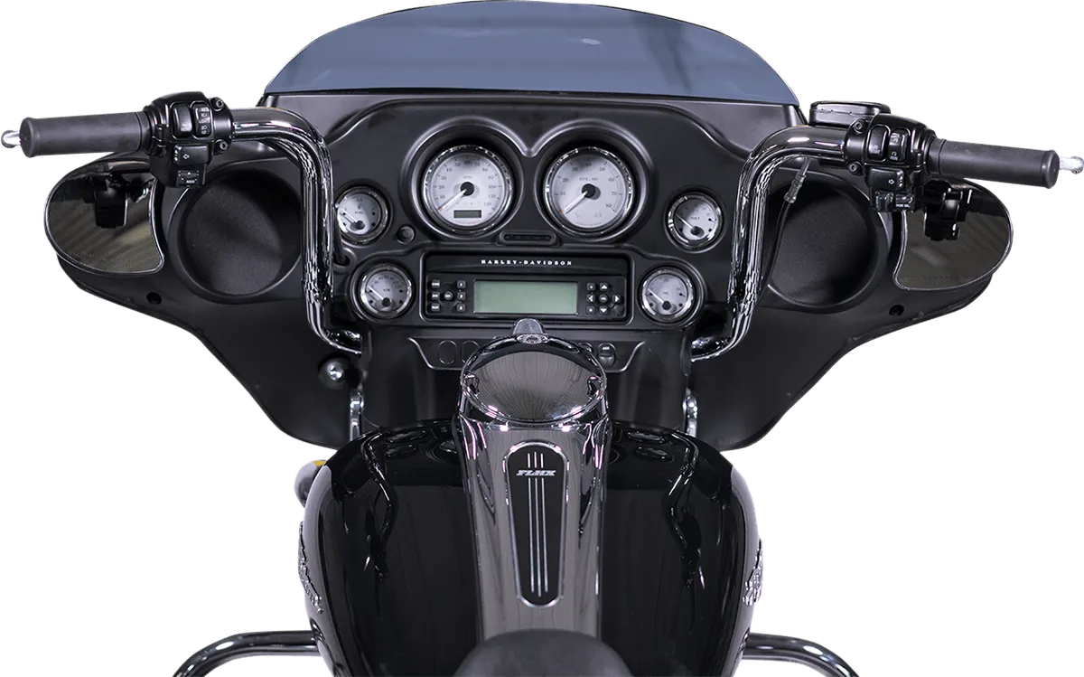 Fat Baggers, Inc. 909412 1-1/4in. EZ Install Handlebar Kit with Round Top Handlebars - Chrome