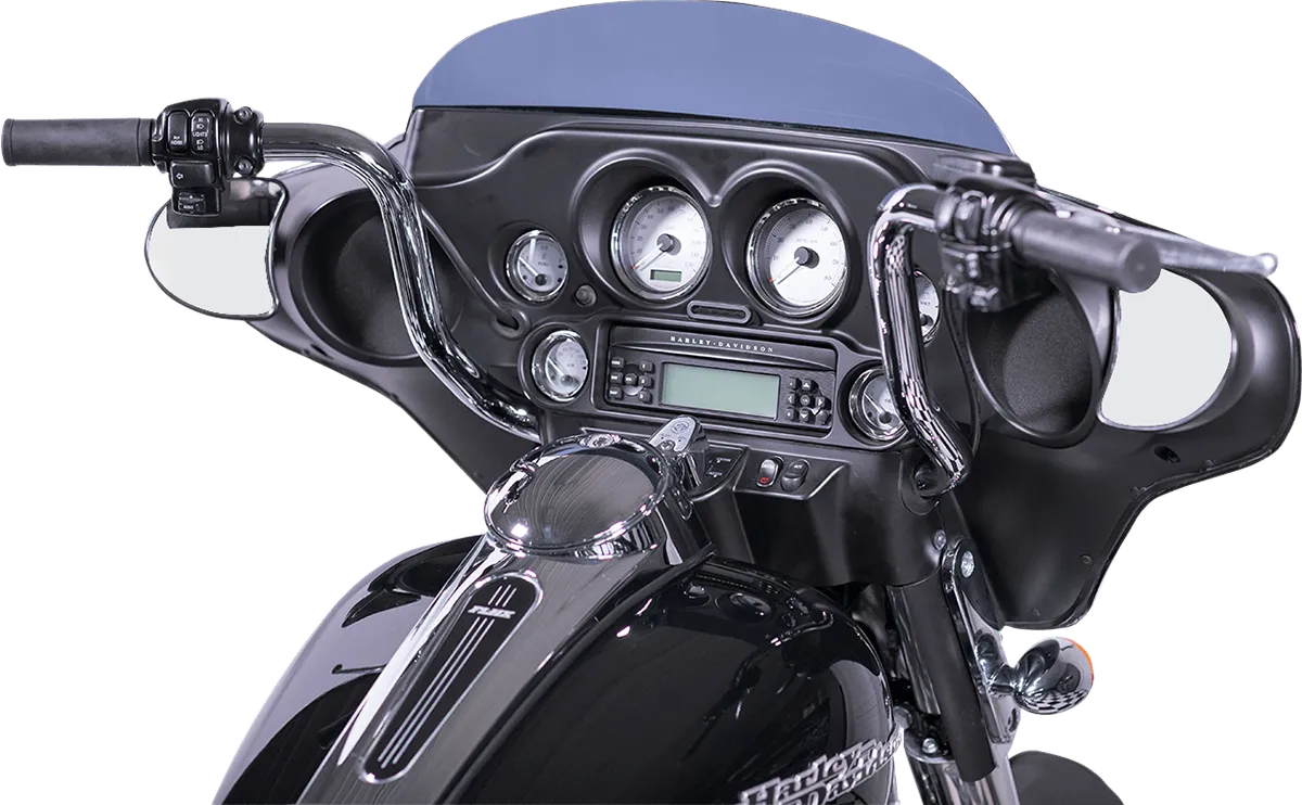 Fat Baggers, Inc. 909412 1-1/4in. EZ Install Handlebar Kit with Round Top Handlebars - Chrome