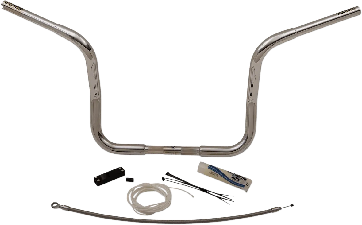 Fat Baggers, Inc. 909412 1-1/4in. EZ Install Handlebar Kit with Round Top Handlebars - Chrome