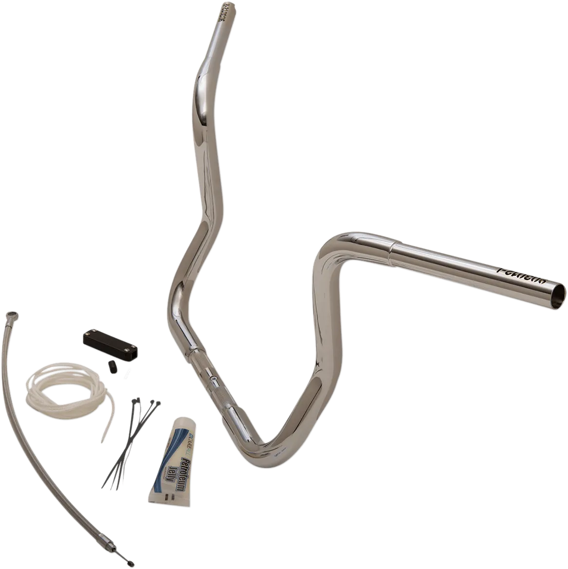 Fat Baggers, Inc. 909412 1-1/4in. EZ Install Handlebar Kit with Round Top Handlebars - Chrome