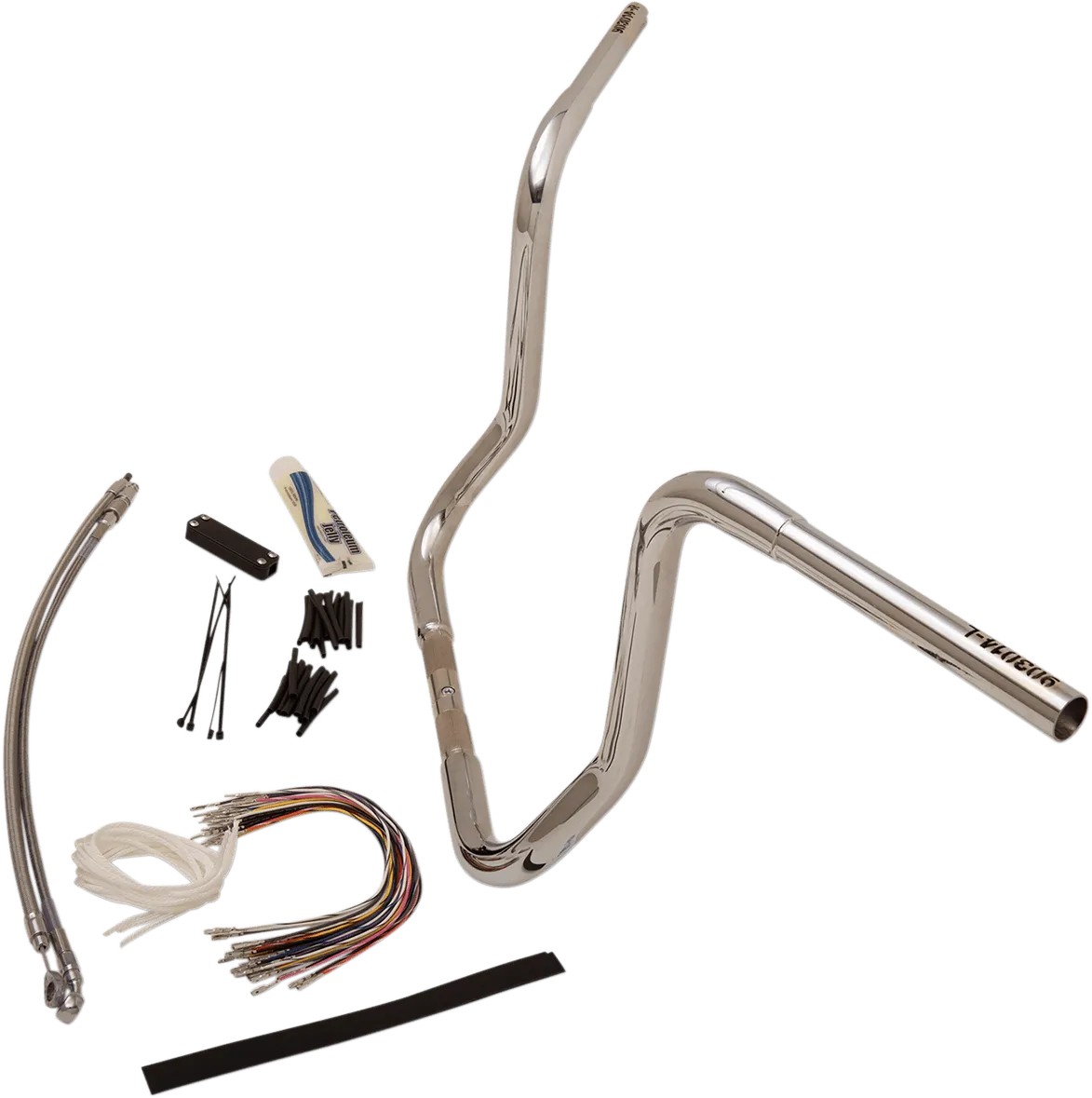 Fat Baggers, Inc. 909414 1-1/4in. EZ Install Handlebar Kit with Round Top Handlebars - Chrome