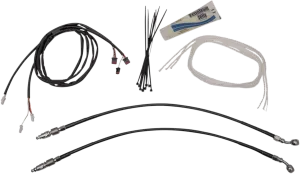Fat Baggers, Inc. 909516-B 1-1/4in. EZ Install Handlebar Kit with Round Top Handlebars - Gloss Black
