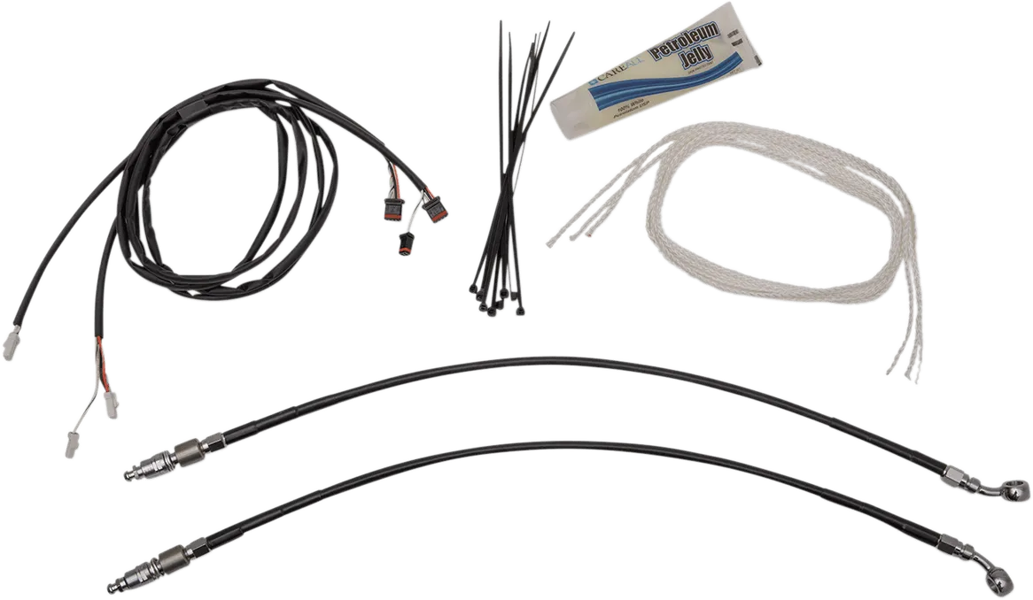 Fat Baggers, Inc. 909516-B 1-1/4in. EZ Install Handlebar Kit with Round Top Handlebars - Gloss Black