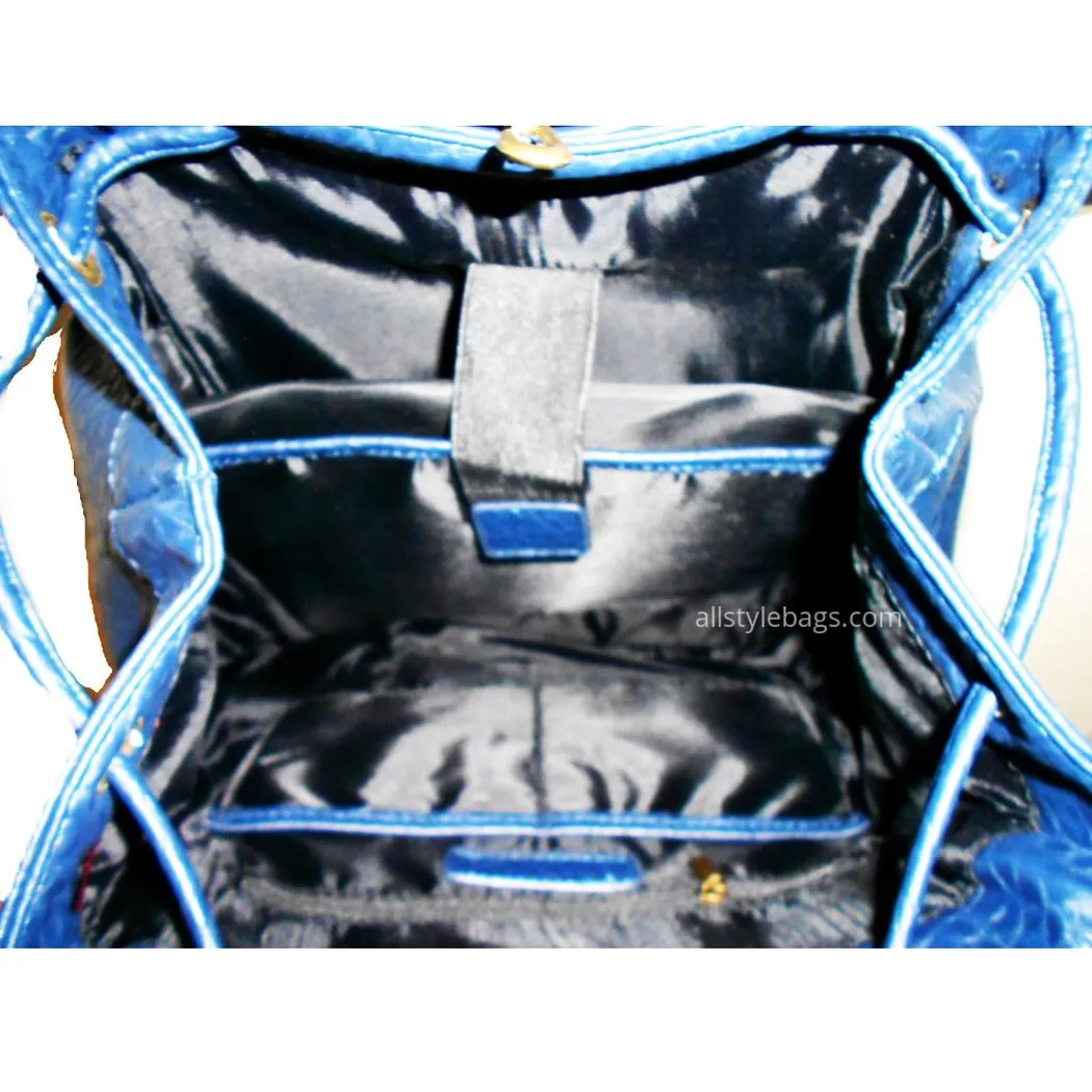 Faux Leather school backpack Bag Black slim unisex I Pad Laptop Form Pockets