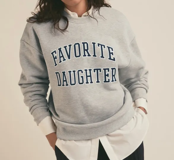 Favorite Daughter Collegiate Sweatshirt - Grey