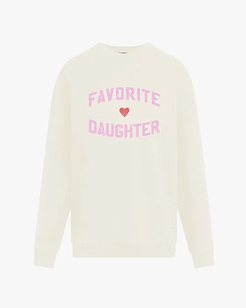 FAVORITE DAUGHTER | Favorite Daughter Heart Logo Sweatshirt | Gardenia